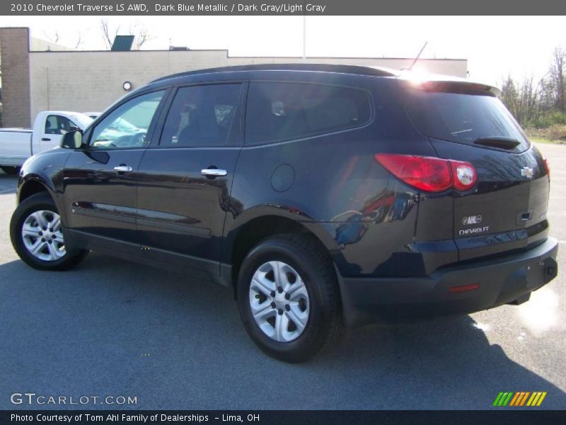 Dark Blue Metallic / Dark Gray/Light Gray 2010 Chevrolet Traverse LS AWD