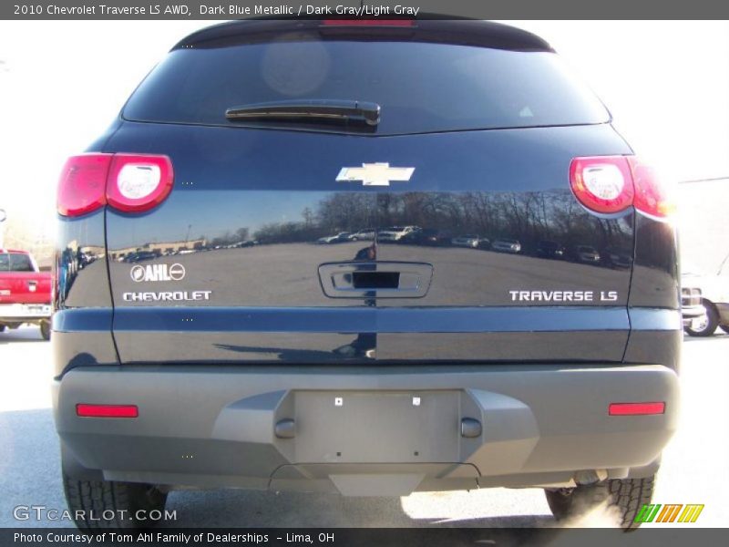 Dark Blue Metallic / Dark Gray/Light Gray 2010 Chevrolet Traverse LS AWD