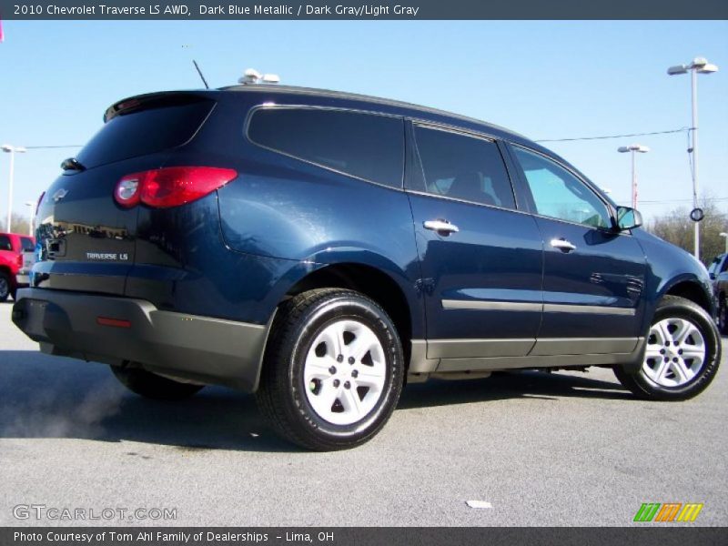 Dark Blue Metallic / Dark Gray/Light Gray 2010 Chevrolet Traverse LS AWD