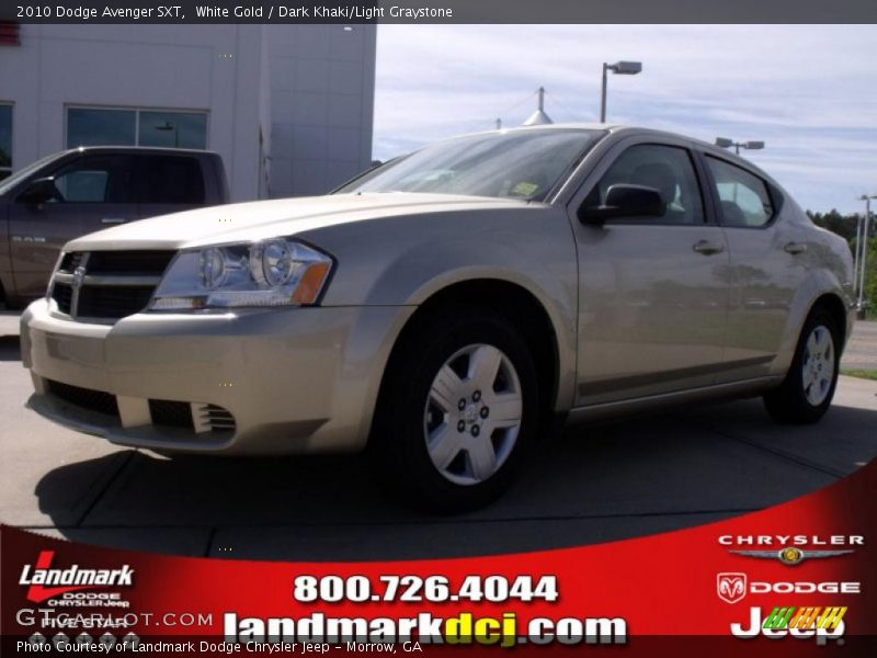 White Gold / Dark Khaki/Light Graystone 2010 Dodge Avenger SXT