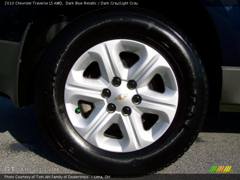 Dark Blue Metallic / Dark Gray/Light Gray 2010 Chevrolet Traverse LS AWD