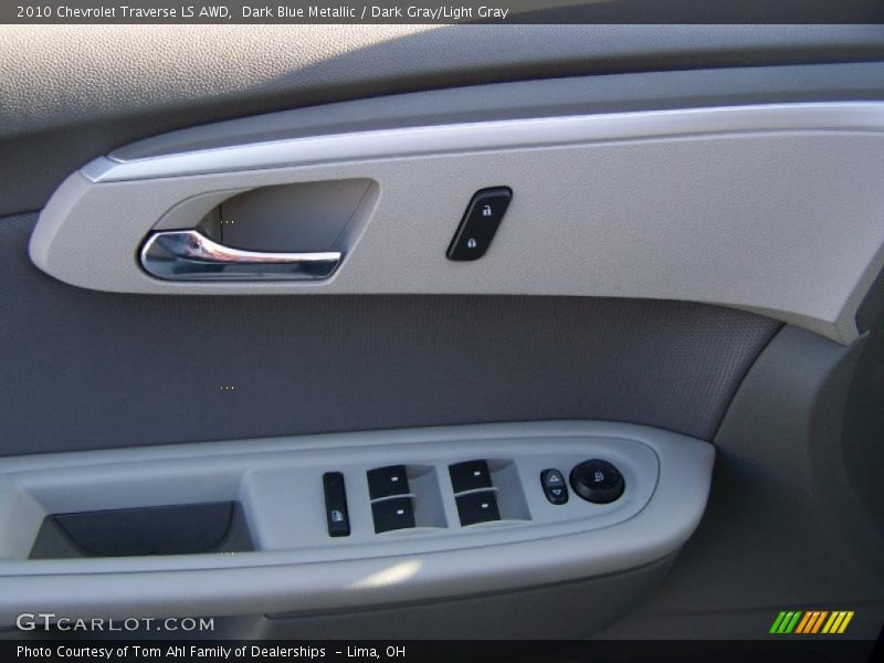Dark Blue Metallic / Dark Gray/Light Gray 2010 Chevrolet Traverse LS AWD