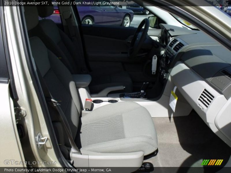 White Gold / Dark Khaki/Light Graystone 2010 Dodge Avenger SXT