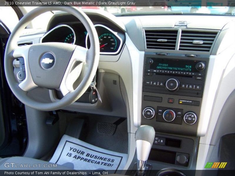 Dark Blue Metallic / Dark Gray/Light Gray 2010 Chevrolet Traverse LS AWD