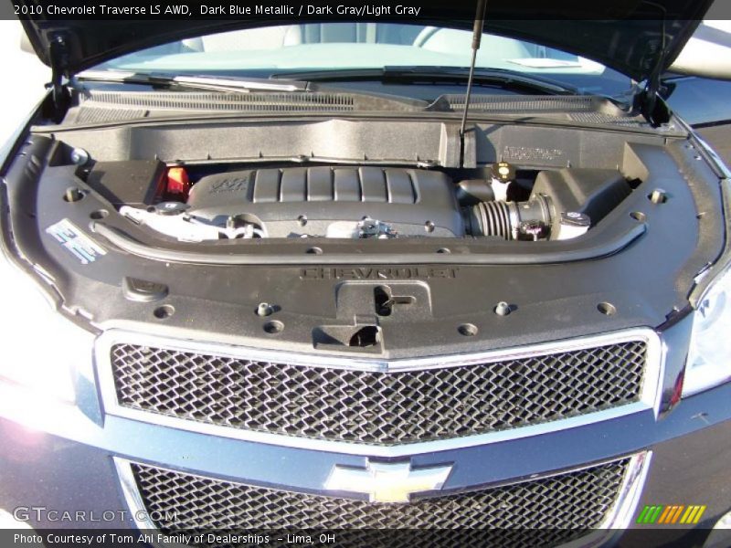 Dark Blue Metallic / Dark Gray/Light Gray 2010 Chevrolet Traverse LS AWD