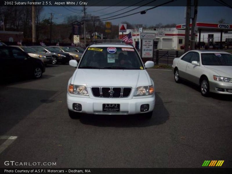Aspen White / Gray 2002 Subaru Forester 2.5 S