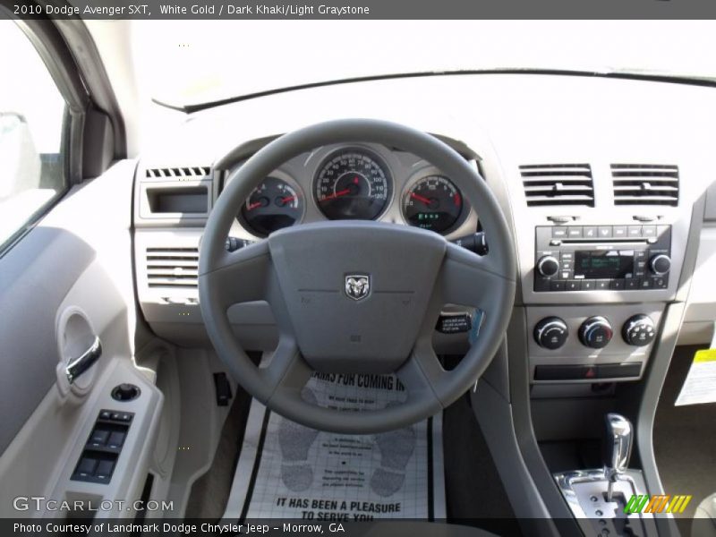White Gold / Dark Khaki/Light Graystone 2010 Dodge Avenger SXT