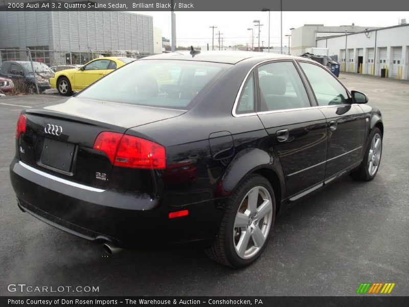 Brilliant Black / Black 2008 Audi A4 3.2 Quattro S-Line Sedan