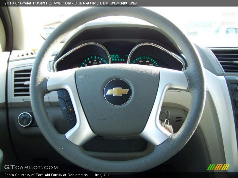 Dark Blue Metallic / Dark Gray/Light Gray 2010 Chevrolet Traverse LS AWD