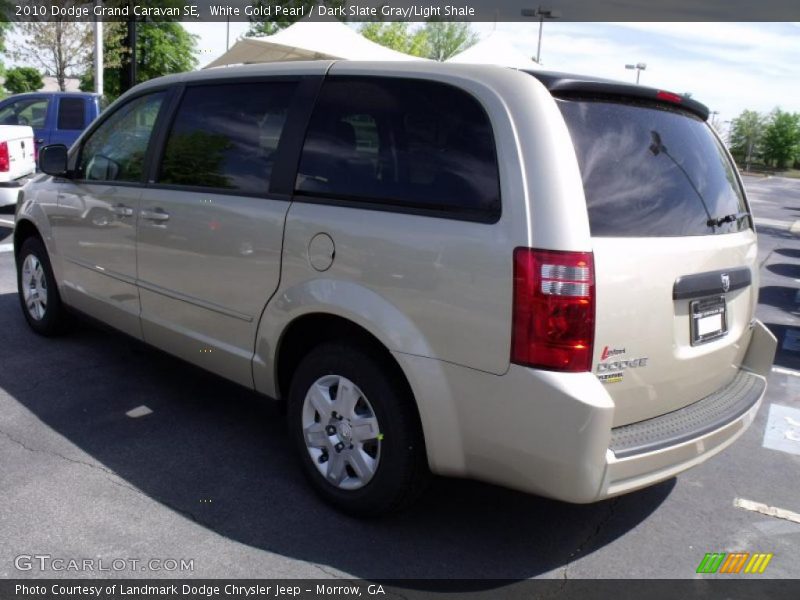 White Gold Pearl / Dark Slate Gray/Light Shale 2010 Dodge Grand Caravan SE