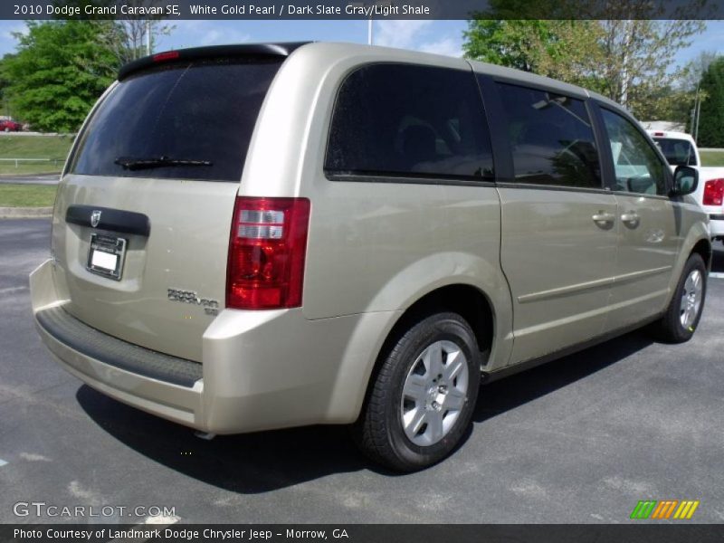 White Gold Pearl / Dark Slate Gray/Light Shale 2010 Dodge Grand Caravan SE