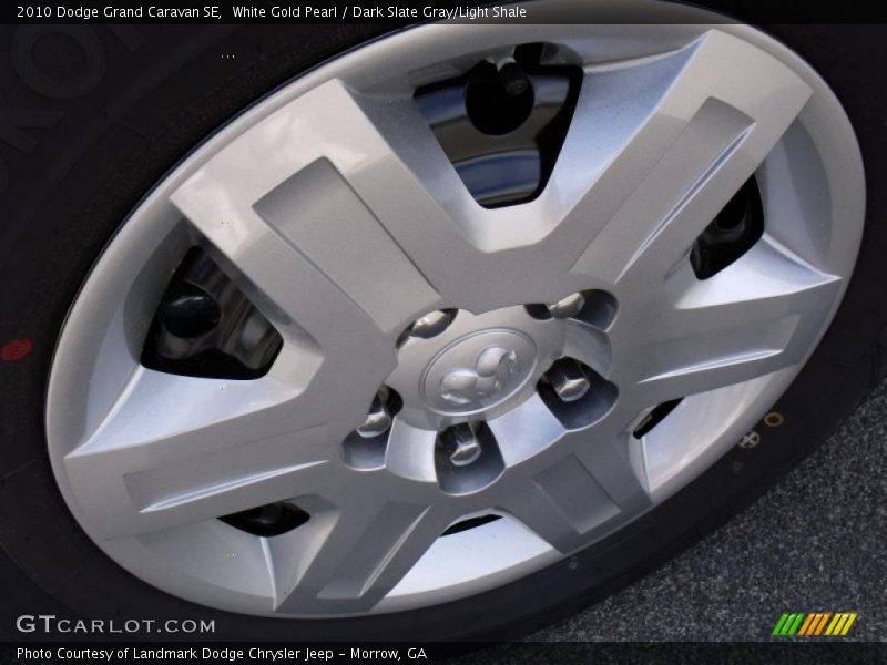 White Gold Pearl / Dark Slate Gray/Light Shale 2010 Dodge Grand Caravan SE
