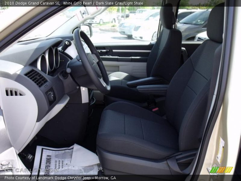 White Gold Pearl / Dark Slate Gray/Light Shale 2010 Dodge Grand Caravan SE