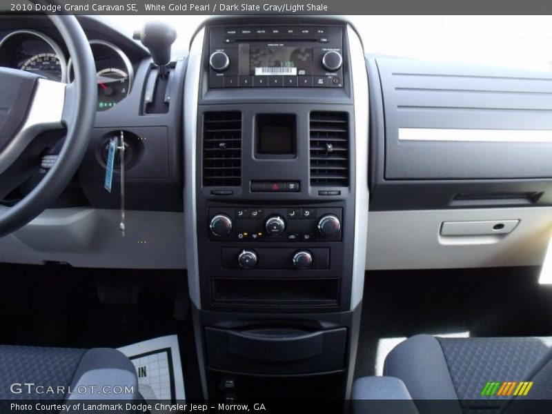 White Gold Pearl / Dark Slate Gray/Light Shale 2010 Dodge Grand Caravan SE
