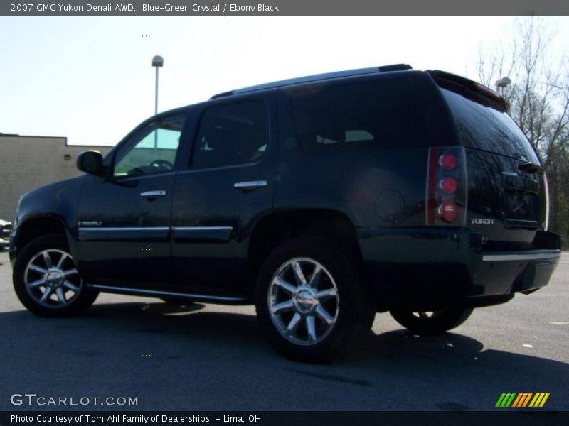 Blue-Green Crystal / Ebony Black 2007 GMC Yukon Denali AWD