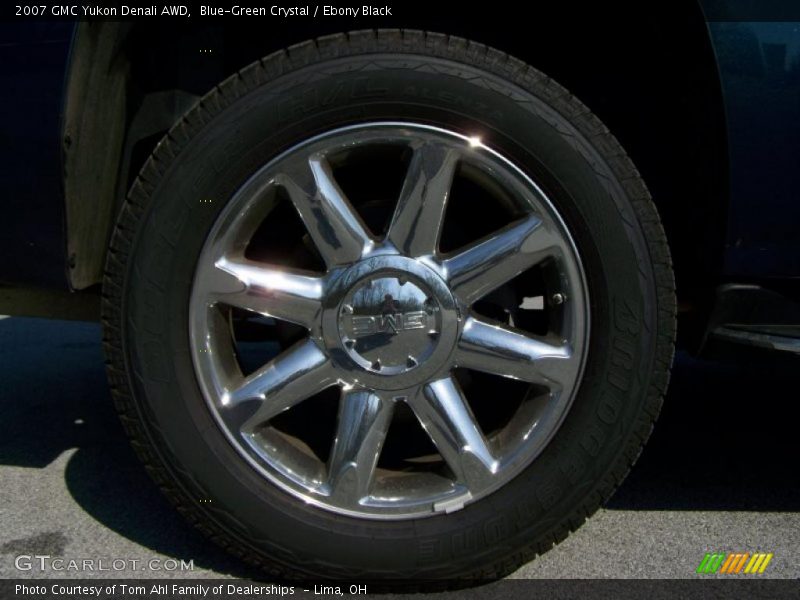 Blue-Green Crystal / Ebony Black 2007 GMC Yukon Denali AWD