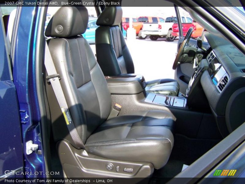 Blue-Green Crystal / Ebony Black 2007 GMC Yukon Denali AWD