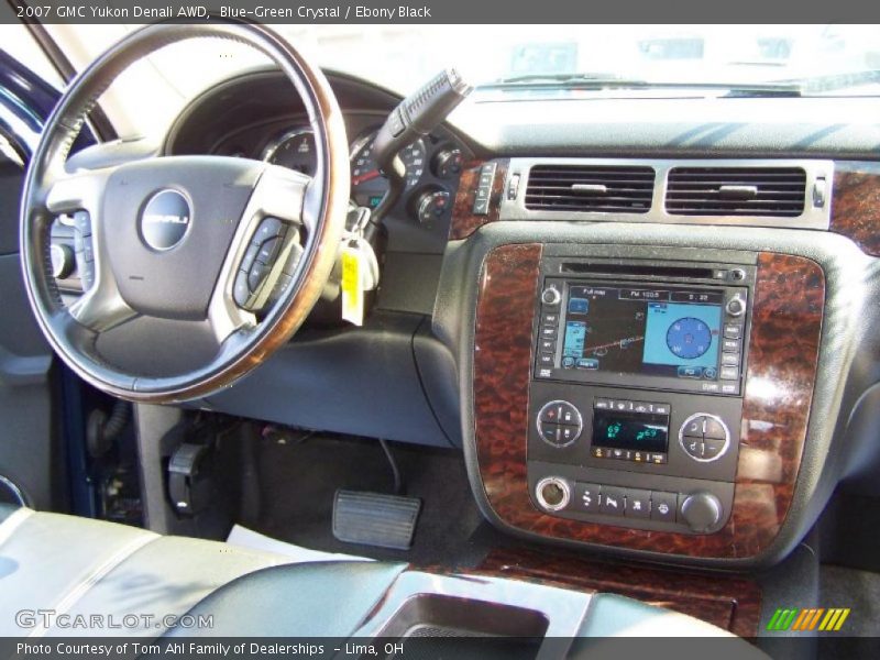 Blue-Green Crystal / Ebony Black 2007 GMC Yukon Denali AWD
