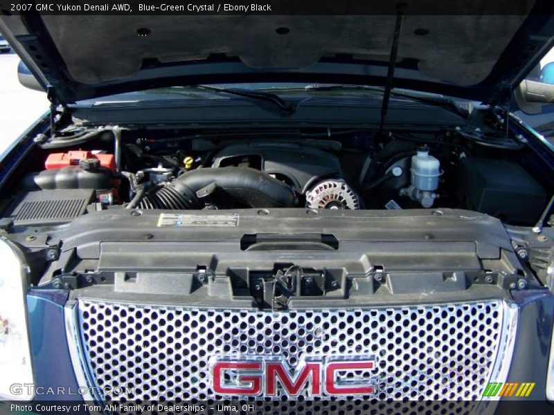 Blue-Green Crystal / Ebony Black 2007 GMC Yukon Denali AWD