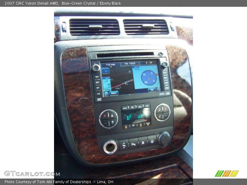 Blue-Green Crystal / Ebony Black 2007 GMC Yukon Denali AWD