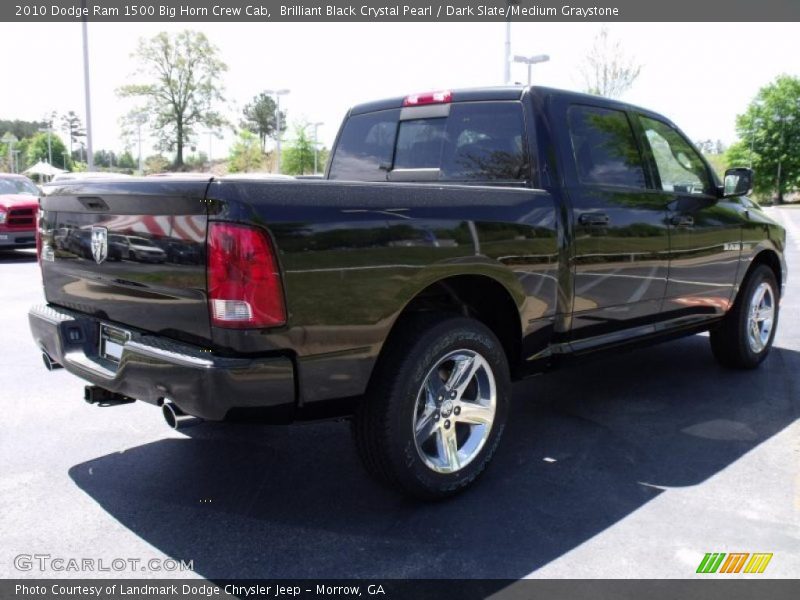 Brilliant Black Crystal Pearl / Dark Slate/Medium Graystone 2010 Dodge Ram 1500 Big Horn Crew Cab