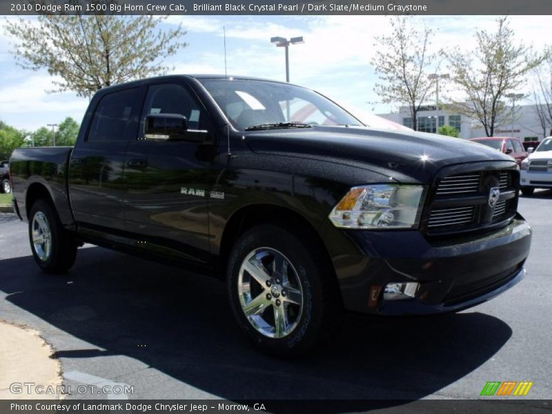 Brilliant Black Crystal Pearl / Dark Slate/Medium Graystone 2010 Dodge Ram 1500 Big Horn Crew Cab