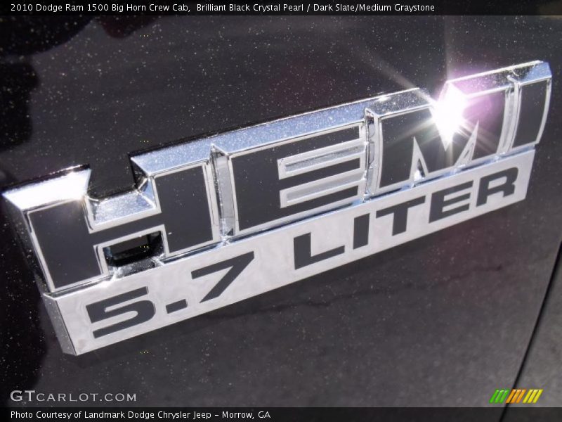 Brilliant Black Crystal Pearl / Dark Slate/Medium Graystone 2010 Dodge Ram 1500 Big Horn Crew Cab