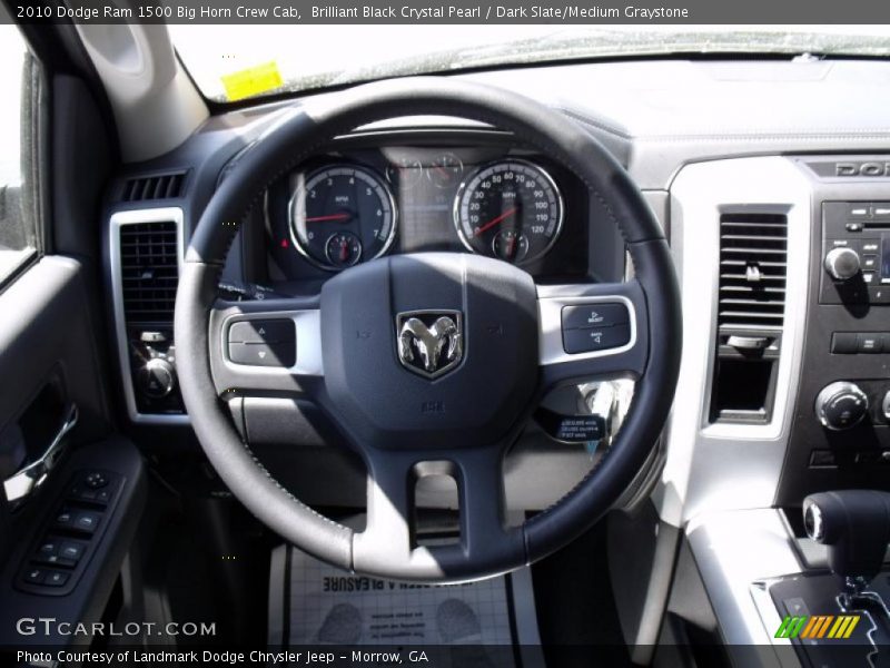 Brilliant Black Crystal Pearl / Dark Slate/Medium Graystone 2010 Dodge Ram 1500 Big Horn Crew Cab