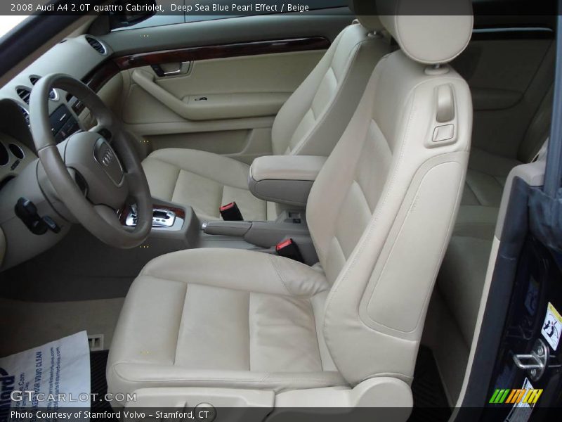 Deep Sea Blue Pearl Effect / Beige 2008 Audi A4 2.0T quattro Cabriolet