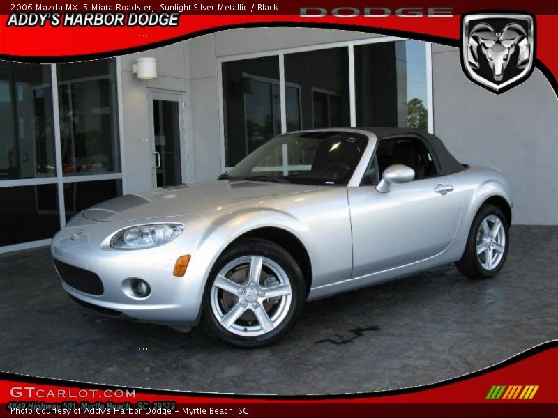 Sunlight Silver Metallic / Black 2006 Mazda MX-5 Miata Roadster