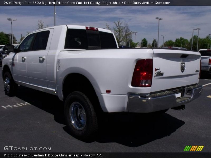 Bright White / Dark Slate/Medium Graystone 2010 Dodge Ram 3500 Big Horn Edition Crew Cab 4x4 Dually