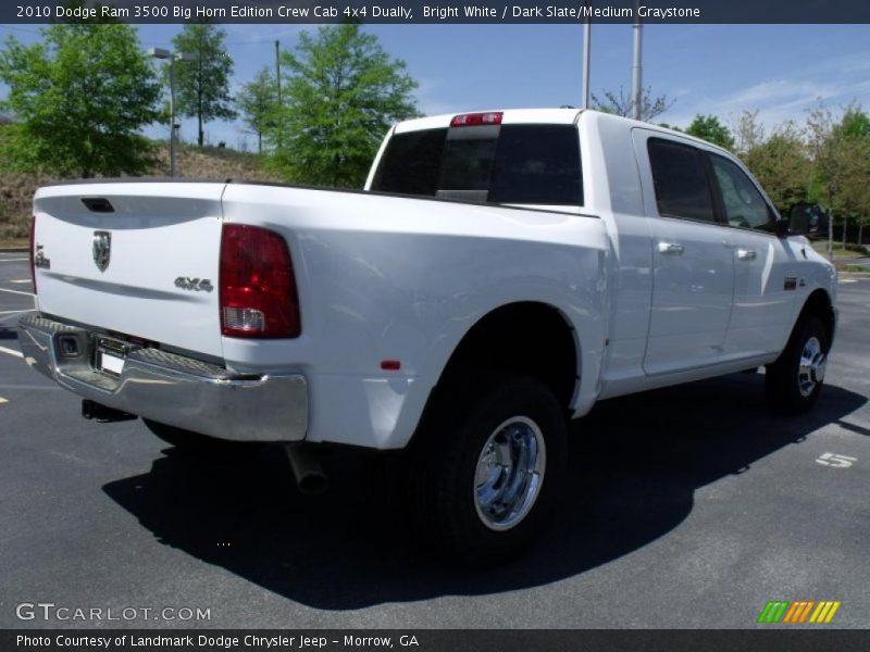 Bright White / Dark Slate/Medium Graystone 2010 Dodge Ram 3500 Big Horn Edition Crew Cab 4x4 Dually