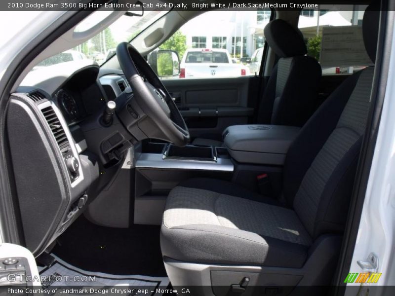 Bright White / Dark Slate/Medium Graystone 2010 Dodge Ram 3500 Big Horn Edition Crew Cab 4x4 Dually