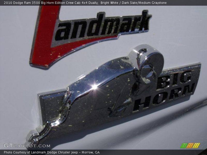 Bright White / Dark Slate/Medium Graystone 2010 Dodge Ram 3500 Big Horn Edition Crew Cab 4x4 Dually