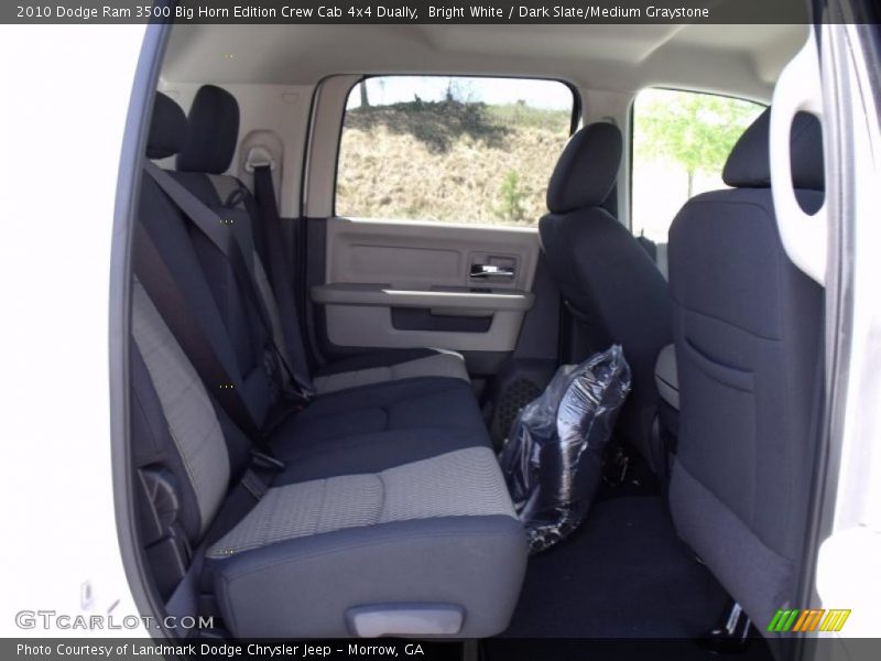Bright White / Dark Slate/Medium Graystone 2010 Dodge Ram 3500 Big Horn Edition Crew Cab 4x4 Dually