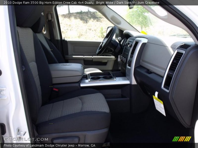 Bright White / Dark Slate/Medium Graystone 2010 Dodge Ram 3500 Big Horn Edition Crew Cab 4x4 Dually