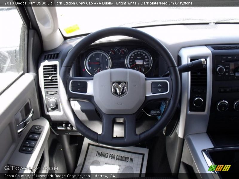 Bright White / Dark Slate/Medium Graystone 2010 Dodge Ram 3500 Big Horn Edition Crew Cab 4x4 Dually