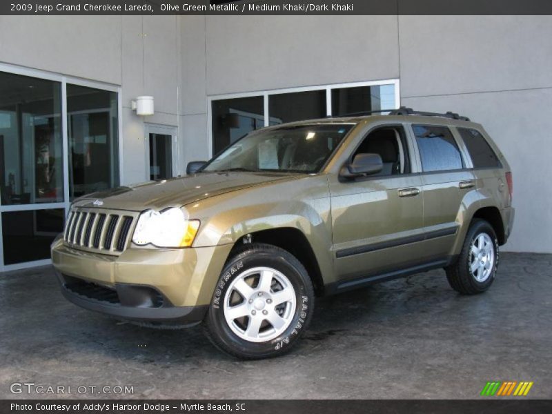 Olive Green Metallic / Medium Khaki/Dark Khaki 2009 Jeep Grand Cherokee Laredo