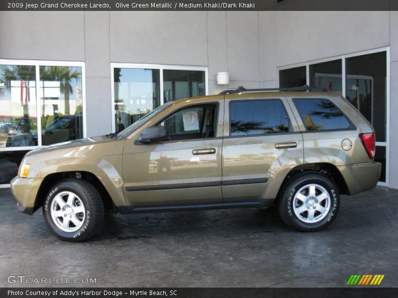 Olive Green Metallic / Medium Khaki/Dark Khaki 2009 Jeep Grand Cherokee Laredo