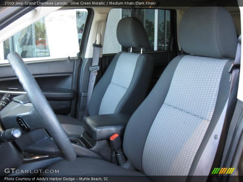 Olive Green Metallic / Medium Khaki/Dark Khaki 2009 Jeep Grand Cherokee Laredo