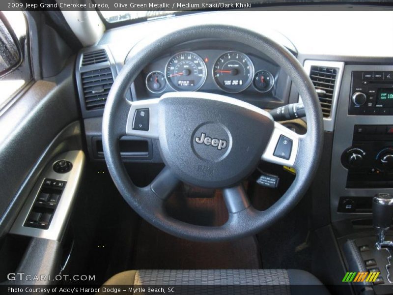 Olive Green Metallic / Medium Khaki/Dark Khaki 2009 Jeep Grand Cherokee Laredo