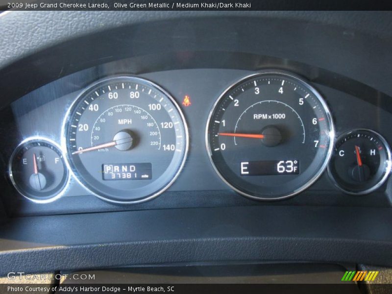 Olive Green Metallic / Medium Khaki/Dark Khaki 2009 Jeep Grand Cherokee Laredo