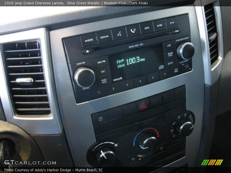 Olive Green Metallic / Medium Khaki/Dark Khaki 2009 Jeep Grand Cherokee Laredo