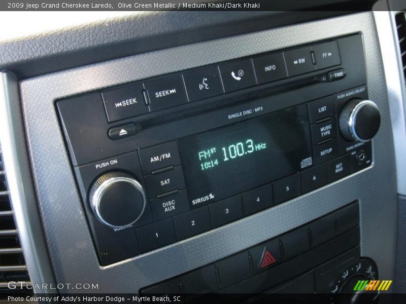 Olive Green Metallic / Medium Khaki/Dark Khaki 2009 Jeep Grand Cherokee Laredo