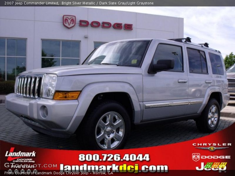 Bright Silver Metallic / Dark Slate Gray/Light Graystone 2007 Jeep Commander Limited
