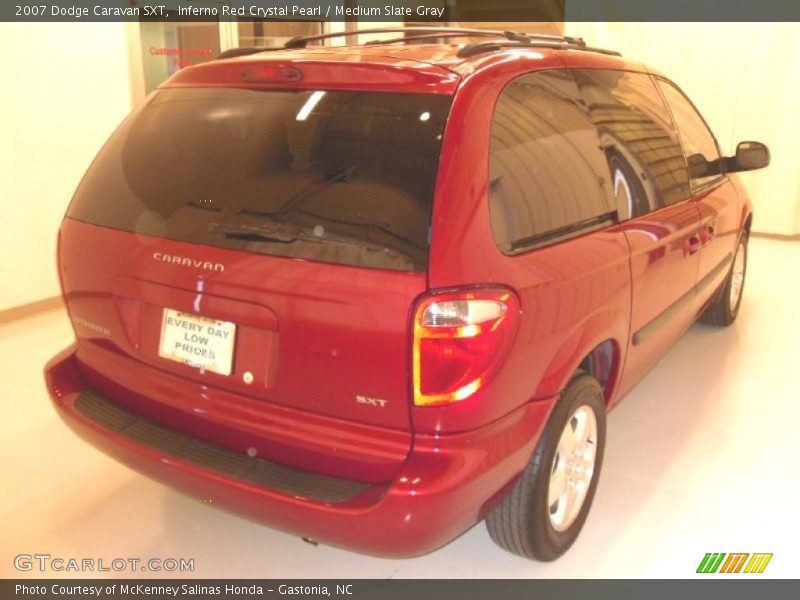 Inferno Red Crystal Pearl / Medium Slate Gray 2007 Dodge Caravan SXT