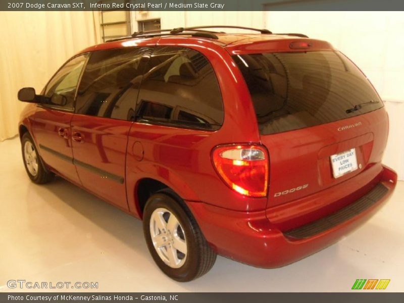 Inferno Red Crystal Pearl / Medium Slate Gray 2007 Dodge Caravan SXT