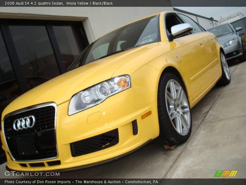 Imola Yellow / Black/Black 2008 Audi S4 4.2 quattro Sedan