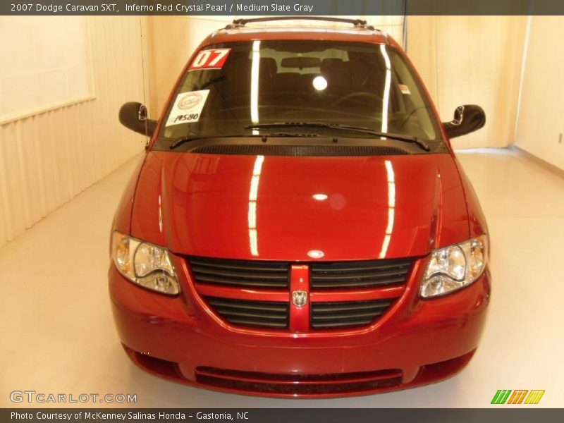 Inferno Red Crystal Pearl / Medium Slate Gray 2007 Dodge Caravan SXT