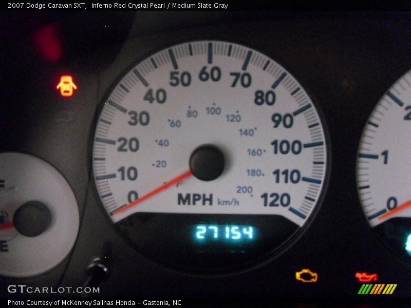 Inferno Red Crystal Pearl / Medium Slate Gray 2007 Dodge Caravan SXT